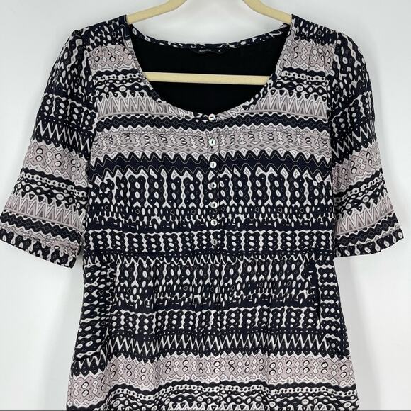Arrow Mini Dress Gray Geometric Print Size Small Pockets - Picture 9 of 10